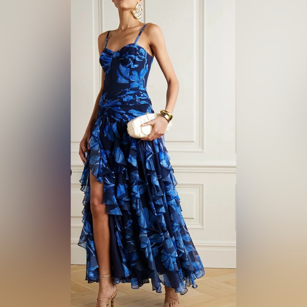 PatBO Blue Floral Maxi Dress